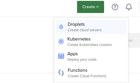 create a droplet digitalocean