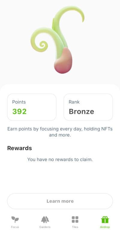 focus tree app rewards airdrop