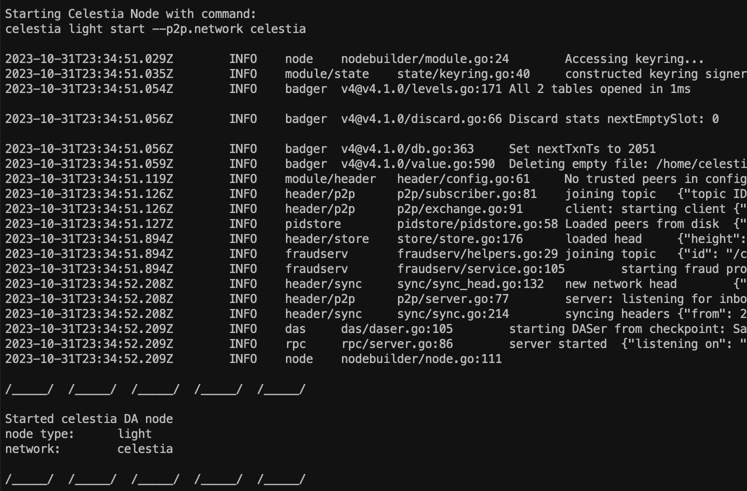 celestia mainnet start light node